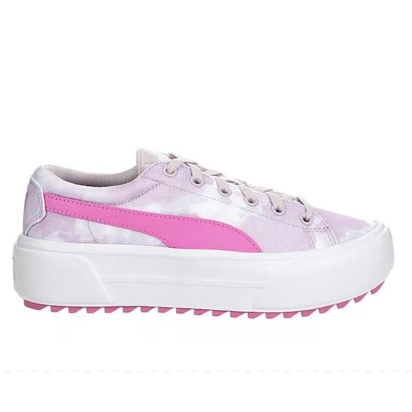 Puma Shoes - Puma KAIA Low Top Platform Women's Sneakers Casual Shoes White/Pink-Purple
